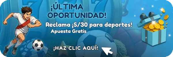 Bono de S/30 gratis para apuestas deportivas en Apuesto Perú